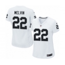 Women's Nike Oakland Raiders #22 Rashaan Melvin Game White NFL Jersey