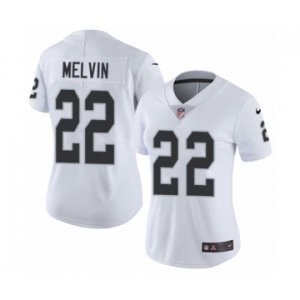 Women's Nike Oakland Raiders #22 Rashaan Melvin White Vapor Untouchable Limited Player NFL Jersey