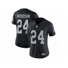 Women's Nike Oakland Raiders #24 Charles Woodson Vapor Untouchable Limited Black Team Color NFL Jersey