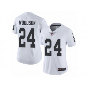 Women's Nike Oakland Raiders #24 Charles Woodson Vapor Untouchable Limited White NFL Jersey