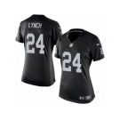 Women's Nike Oakland Raiders #24 Marshawn Lynch Limited Black Team Color NFL Jersey