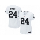 Women's Nike Oakland Raiders #24 Marshawn Lynch Limited White NFL Jersey