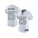 Women's Nike Oakland Raiders #25 D.J. Hayden Limited White Rush NFL Jersey