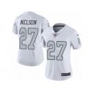 Women's Nike Oakland Raiders #27 Reggie Nelson Limited White Rush NFL Jersey