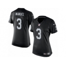 Women's Nike Oakland Raiders #3 E. J. Manuel Limited Black Team Color NFL Jersey