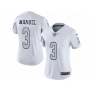 Women's Nike Oakland Raiders #3 E. J. Manuel Limited White Rush NFL Jersey