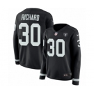 Women's Nike Oakland Raiders #30 Jalen Richard Limited Black Therma Long Sleeve NFL Jersey