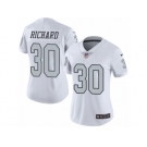 Women's Nike Oakland Raiders #30 Jalen Richard Limited White Rush NFL Jersey