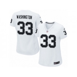 Women's Nike Oakland Raiders #33 DeAndre Washington Limited White NFL Jersey