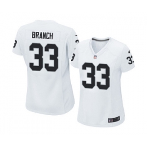 Women's Nike Oakland Raiders #33 Tyvon Branch White NFL Jersey