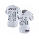 Women's Nike Oakland Raiders #34 Bo Jackson Limited White Rush NFL Jersey