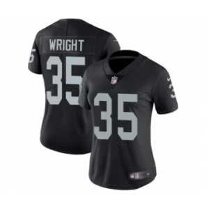 Women's Nike Oakland Raiders #35 Shareece Wright Black Team Color Vapor Untouchable Limited Player NFL Jersey