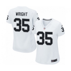 Women's Nike Oakland Raiders #35 Shareece Wright Game White NFL Jersey