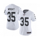 Women's Nike Oakland Raiders #35 Shareece Wright White Vapor Untouchable Elite Player NFL Jersey