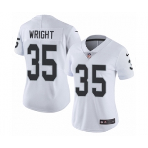 Women's Nike Oakland Raiders #35 Shareece Wright White Vapor Untouchable Limited Player NFL Jersey