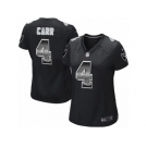 Women's Nike Oakland Raiders #4 Derek Carr Limited Black Strobe NFL Jersey