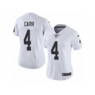 Women's Nike Oakland Raiders #4 Derek Carr Vapor Untouchable Limited White NFL Jersey