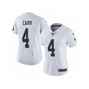 Women's Nike Oakland Raiders #4 Derek Carr Vapor Untouchable Limited White NFL Jersey