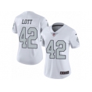 Women's Nike Oakland Raiders #42 Ronnie Lott Limited White Rush NFL Jersey