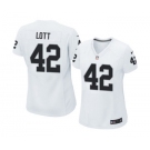 Women's Nike Oakland Raiders #42 Ronnie Lott White NFL Jersey