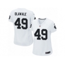 Women's Nike Oakland Raiders #49 Jamize Olawale Limited White NFL Jersey