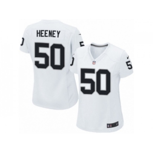 Women's Nike Oakland Raiders #50 Ben Heeney Limited White NFL Jersey