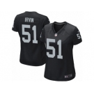 Women's Nike Oakland Raiders #51 Bruce Irvin Game Black Team Color NFL Jersey