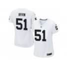 Women's Nike Oakland Raiders #51 Bruce Irvin Game White NFL Jersey