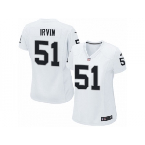 Women's Nike Oakland Raiders #51 Bruce Irvin Game White NFL Jersey