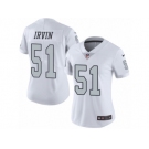 Women's Nike Oakland Raiders #51 Bruce Irvin Limited White Rush NFL Jersey