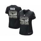 Women's Nike Oakland Raiders #52 Khalil Mack Limited Black Strobe NFL Jersey