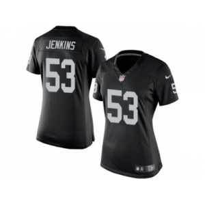 Women's Nike Oakland Raiders #53 Jelani Jenkins Limited Black Team Color NFL Jersey