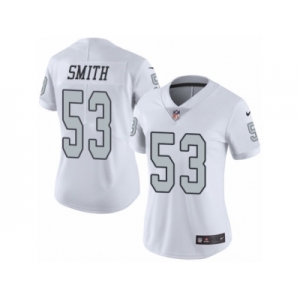 Women's Nike Oakland Raiders #53 Malcolm Smith Limited White Rush NFL Jersey