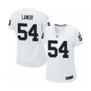 Women's Nike Oakland Raiders #54 Emmanuel Lamur Game White NFL Jersey