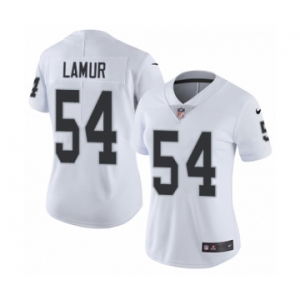 Women's Nike Oakland Raiders #54 Emmanuel Lamur White Vapor Untouchable Elite Player NFL Jersey