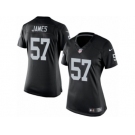 Women's Nike Oakland Raiders #57 Cory James Limited Black Team Color NFL Jersey