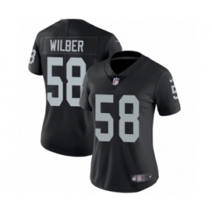 Women's Nike Oakland Raiders #58 Kyle Wilber Black Team Color Vapor Untouchable Limited Player NFL Jersey