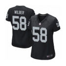 Women's Nike Oakland Raiders #58 Kyle Wilber Game Black Team Color NFL Jersey