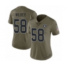 Women's Nike Oakland Raiders #58 Kyle Wilber Limited Olive 2017 Salute to Service NFL Jersey