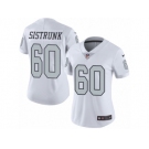 Women's Nike Oakland Raiders #60 Otis Sistrunk Limited White Rush NFL Jersey