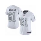 Women's Nike Oakland Raiders #61 Rodney Hudson Limited White Rush NFL Jersey