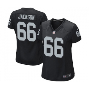 Women's Nike Oakland Raiders #66 Gabe Jackson Black Team Color NFL Jersey