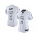 Women's Nike Oakland Raiders #7 Marquette King Limited White Rush NFL Jersey