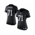 Women's Nike Oakland Raiders #71 David Sharpe Limited Black Team Color NFL Jersey