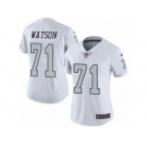 Women's Nike Oakland Raiders #71 Menelik Watson Limited White Rush NFL Jersey