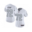 Women's Nike Oakland Raiders #72 Donald Penn Limited White Rush NFL Jersey