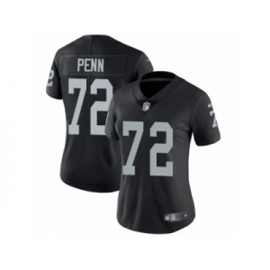 Women's Nike Oakland Raiders #72 Donald Penn Vapor Untouchable Limited Black Team Color NFL Jersey