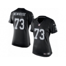 Women's Nike Oakland Raiders #73 Marshall Newhouse Limited Black Team Color NFL Jersey