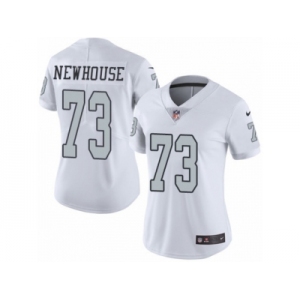 Women's Nike Oakland Raiders #73 Marshall Newhouse Limited White Rush NFL Jersey