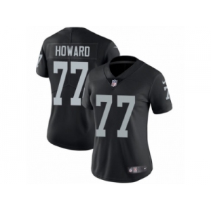 Women's Nike Oakland Raiders #77 Austin Howard Vapor Untouchable Limited Black Team Color NFL Jersey